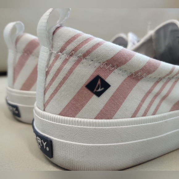 Sperry Women's Seacycle Crest Vibe Striped Rose Sneaker Size 9.5 - Picture 6 of 9
